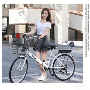 Adult Folding Bicycle 24 inch with Basket