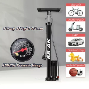 160 PSI Bicycle Floor Pump